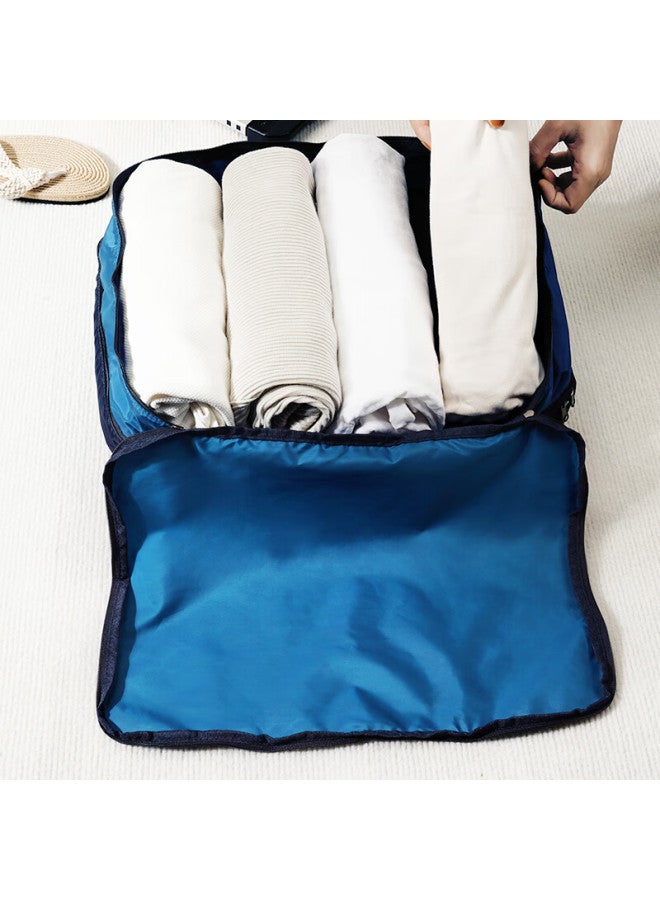 M Square Travel Storage Bag, Clothes And Garment Organizer, Portable Luggage, Layered Storage Bag For Organizing, Sea Blue - Image 4