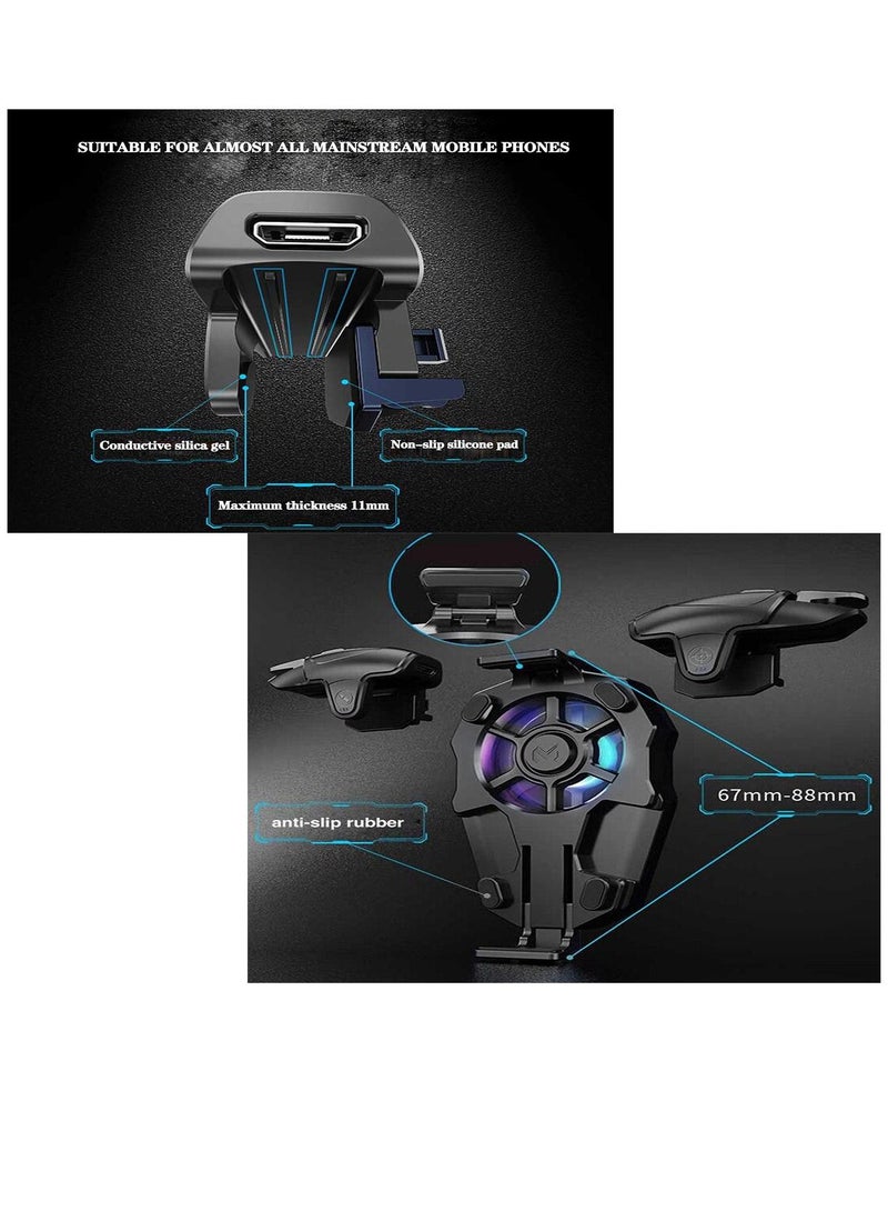 Memo AK03 Mobile Game Controller Detachable Auto High Frequency Click Mobile Gaming Trigger Fan Cooler PUB Gaming Joystick Trigger Gamepad Cooler - Image 3