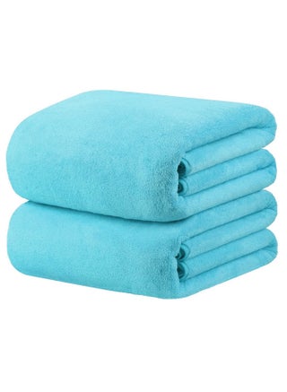 2-Piece Microfiber Bath Sheet Sky Blue 80x160cm Soft and Durable Microfiber Beach Towel Super Absorbent and Fast Drying Microfiber Bath Towel Large for Sports, Travel, Beach, Fitness and Yoga - pzsku/ZF15EEC6E578D61A2ADEEZ/45/1746217428/c80bc618-bab9-4bad-8b0e-48a07e9b6717