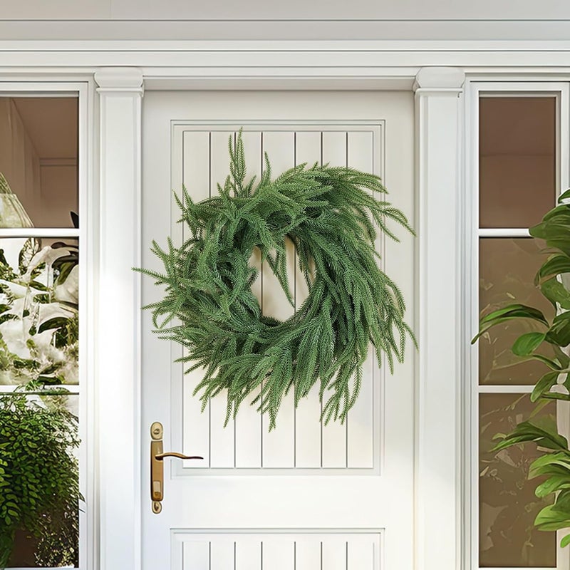 Flagly 9FT Artificial Norfolk Pine Garland, Realistic Christmas Greenery Garland for Mantle, Staircase, Banister, Fireplace, Wall, Door, Table, Indoor & Outdoor Holiday Xmas Decortions - Image 4