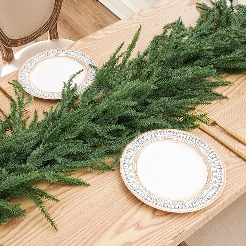 Flagly 9FT Artificial Norfolk Pine Garland, Realistic Christmas Greenery Garland for Mantle, Staircase, Banister, Fireplace, Wall, Door, Table, Indoor & Outdoor Holiday Xmas Decortions - Image 3