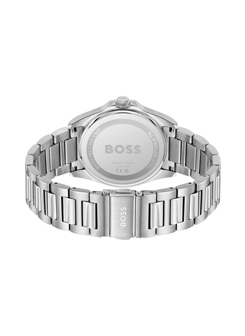 HUGO BOSS - HUGO BOSS ROUND ANALOG MEN'S BLACK CASE WATCH - 1514170 - Image 1