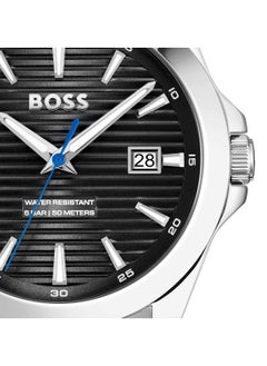 HUGO BOSS HUGO BOSS ROUND ANALOG MEN'S BLACK CASE WATCH - 1514170  - Image 4