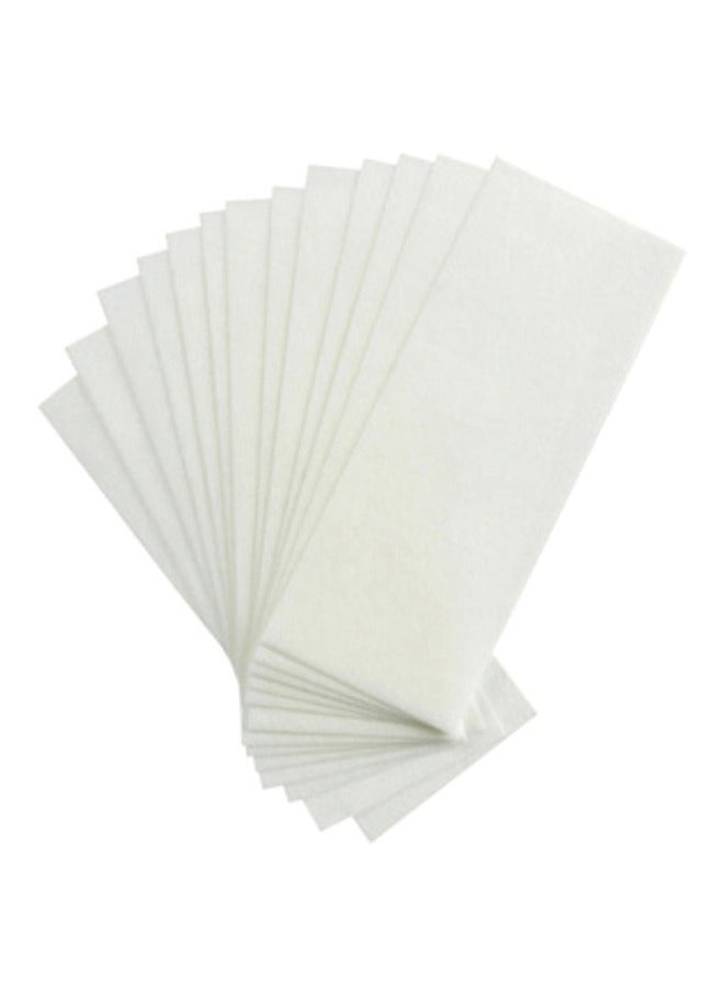 100-Piece Hair Removal Wax Strip Set Depilatory Paper White - Image 1
