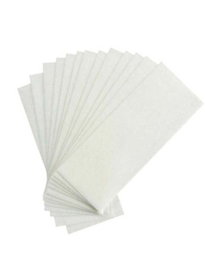 100-Piece Hair Removal Wax Strip Set Depilatory Paper White - Image 2