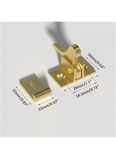 Generic 2 Pack Brass Heavy Duty Elbow Latch Window - Cabinet Door Latch for Home/Office/Cabinet Doors & Window Doors,with Mounting Screws  - Image 2