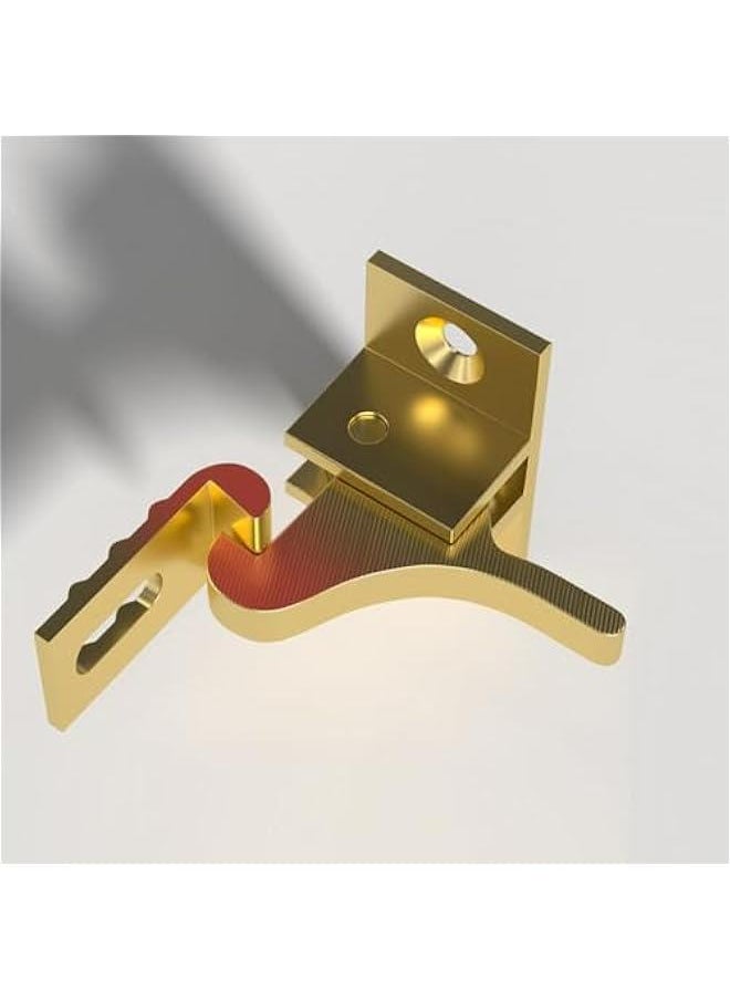 2 Pack Brass Heavy Duty Elbow Latch Window - Cabinet Door Latch for Home/Office/Cabinet Doors & Window Doors,with Mounting Screws  - Image 4