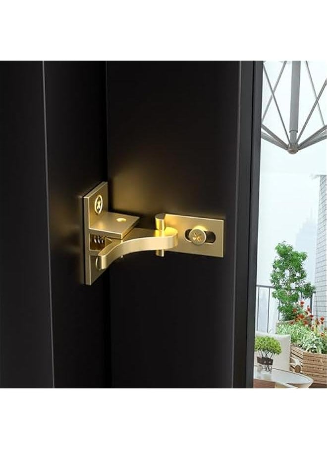 2 Pack Brass Heavy Duty Elbow Latch Window - Cabinet Door Latch for Home/Office/Cabinet Doors & Window Doors,with Mounting Screws  - Image 5