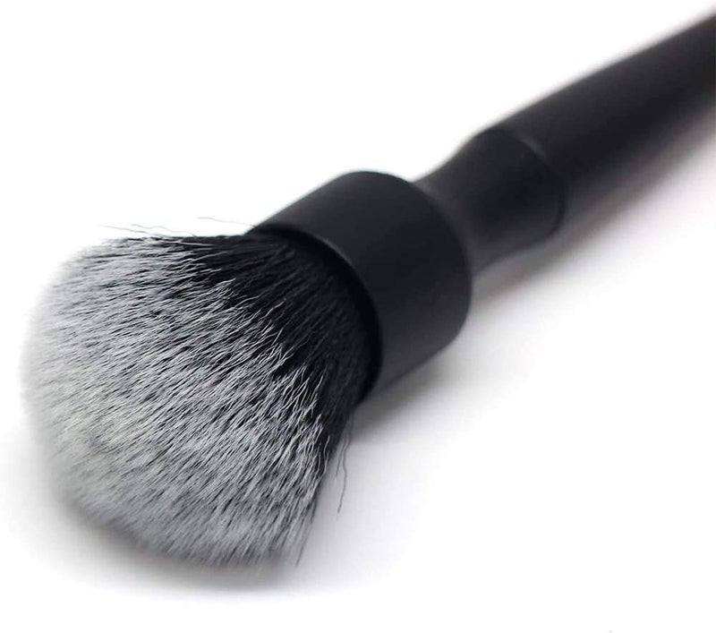 Ultra Soft Car Detailing Brush Set, Natural Premium Long Handle Detail Brushes for Engines, Wheels, Interior, Leather, Trim, Air Vents black 2 Pack - Image 3