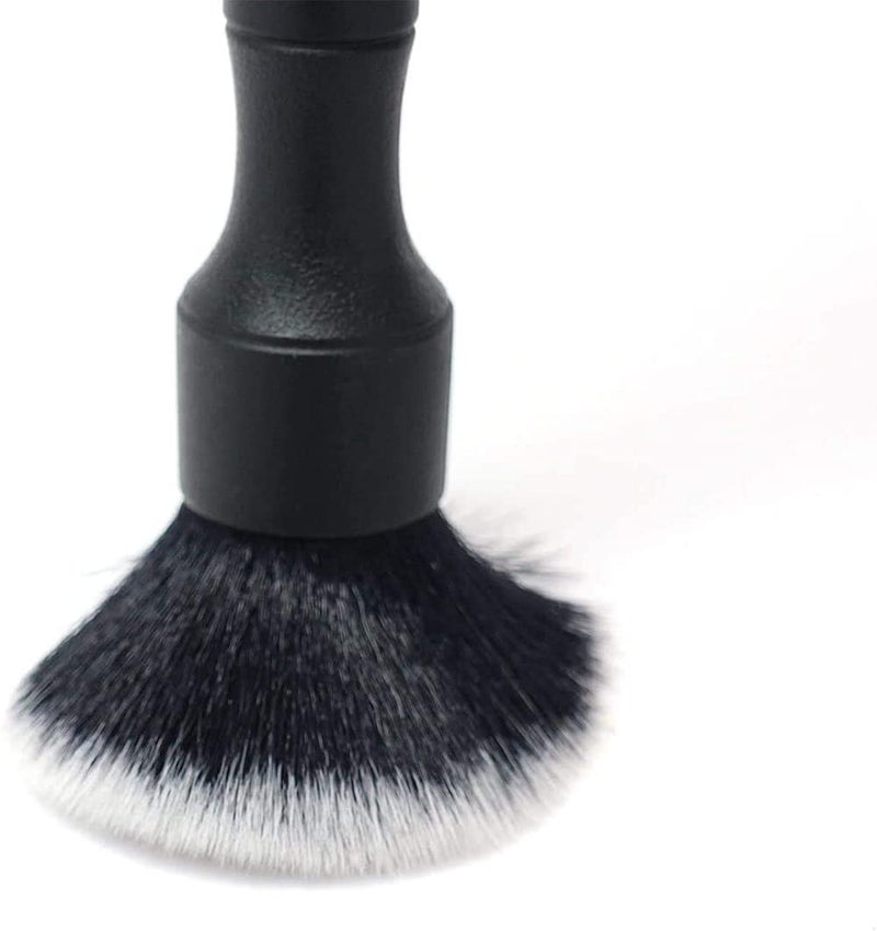 Ultra Soft Car Detailing Brush Set, Natural Premium Long Handle Detail Brushes for Engines, Wheels, Interior, Leather, Trim, Air Vents black 2 Pack - Image 2