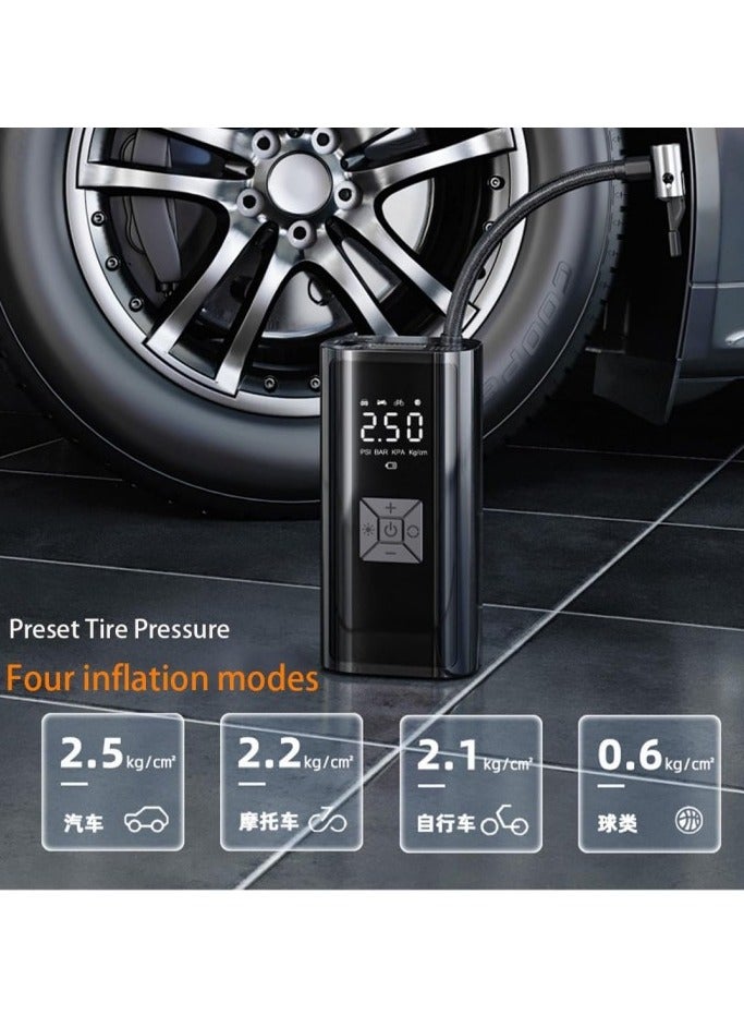 Generic Portable Air Compressor,Wireless Tyre Inflator-USB Charge with High Endurance Battery,LED Digital Display,150PSI Electric Inflator Pump for Car,Bike,Motorcycle,Ball  - Image 4