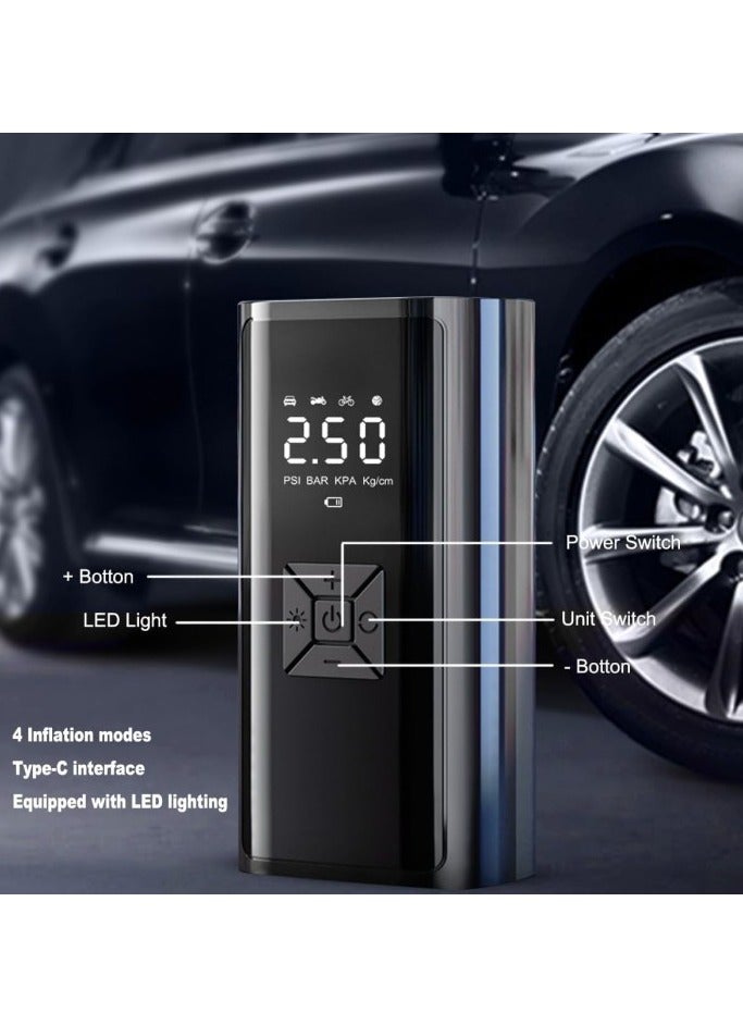 Generic Portable Air Compressor,Wireless Tyre Inflator-USB Charge with High Endurance Battery,LED Digital Display,150PSI Electric Inflator Pump for Car,Bike,Motorcycle,Ball  - Image 5