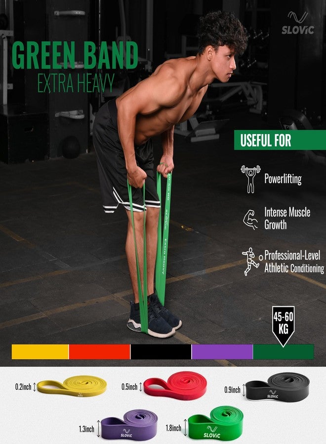 Slovic Resistance Band for Workout [Upto 60 KG] | Latex Free Resistance Bands Set | Excercise Band & Stretching Bands for Exercise for Home Workouts | Gym Equipment for Home Workout | for Men & Women - Image 2