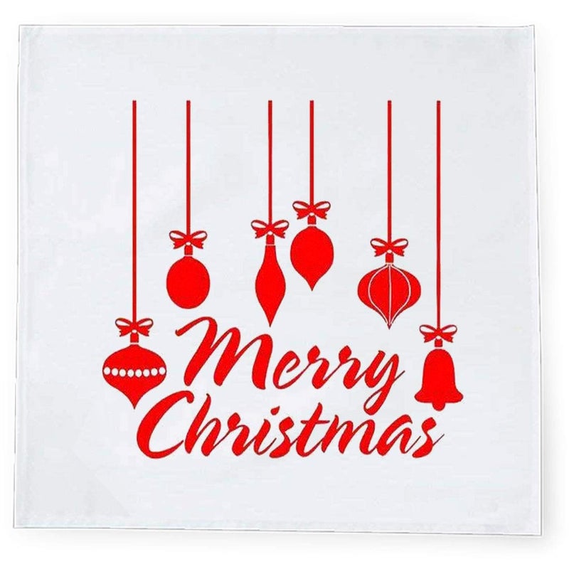 Khakee مناديل طاولة حرير تفطة بموضوع عيد الميلاد 6 قطع 10x10 لتزيين عيد الميلاد زينة عيد الميلاد هدية عيد الميلاد npxmas242P - Image 2