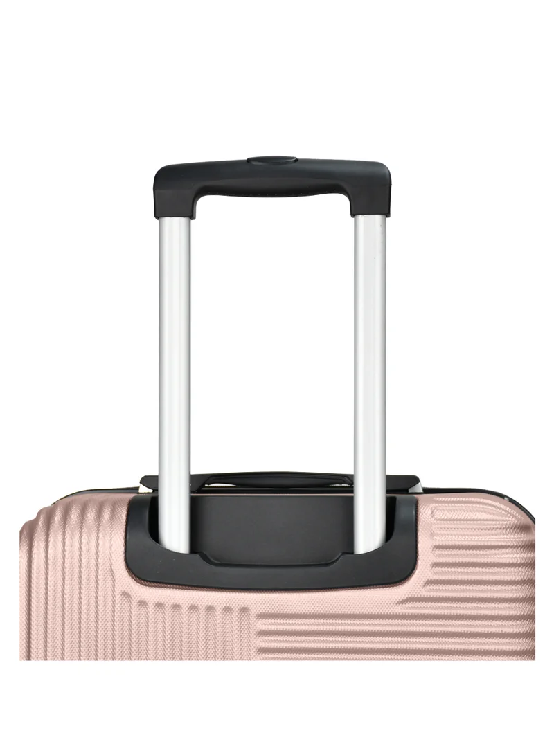 SENATOR Hard Case Travel Bag Luggage Trolley for Unisex ABS Lightweight Suitcase with 4 Spinner Wheels KH110 Rose Gold