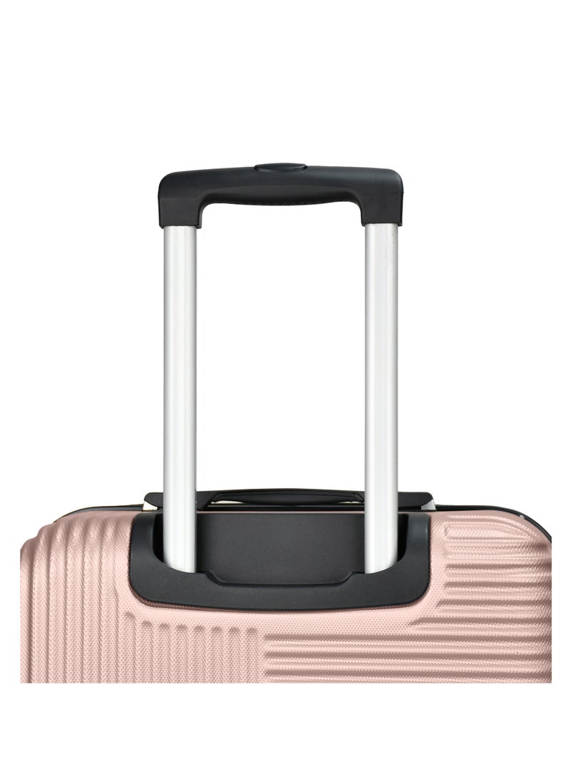 SENATOR - Hard Case Travel Bag Luggage Trolley for Unisex ABS Lightweight Suitcase with 4 Spinner Wheels KH110 Rose Gold - Image 1