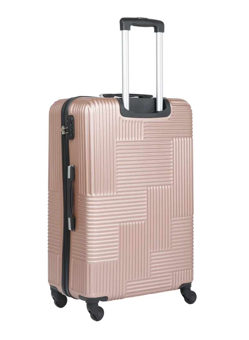 SENATOR Hard Case Travel Bag Luggage Trolley for Unisex ABS Lightweight Suitcase with 4 Spinner Wheels KH110 Rose Gold