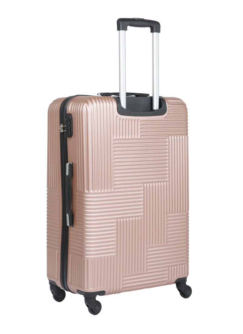 SENATOR - Hard Case Travel Bag Luggage Trolley for Unisex ABS Lightweight Suitcase with 4 Spinner Wheels KH110 Rose Gold - Image 1