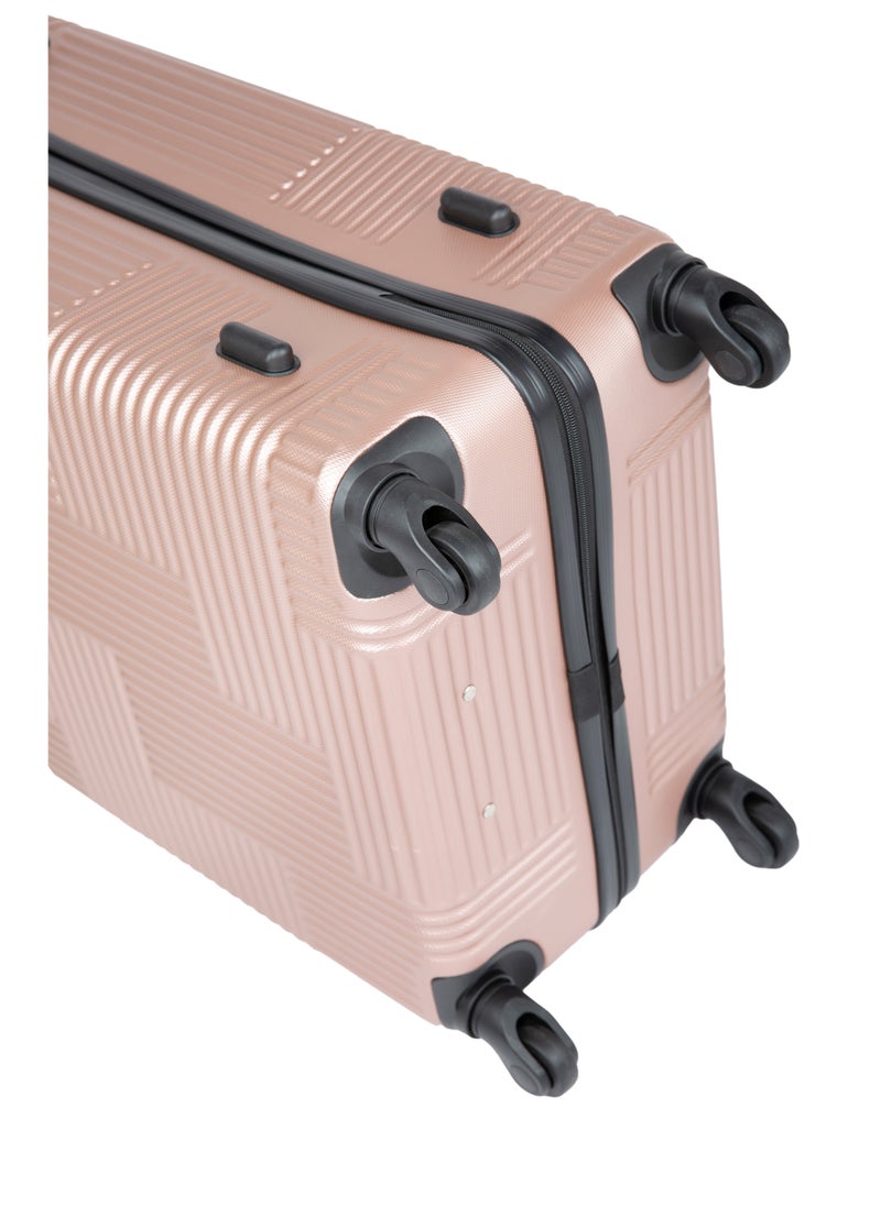 SENATOR - Hard Case Travel Bag Luggage Trolley for Unisex ABS Lightweight Suitcase with 4 Spinner Wheels KH110 Rose Gold - Image 1