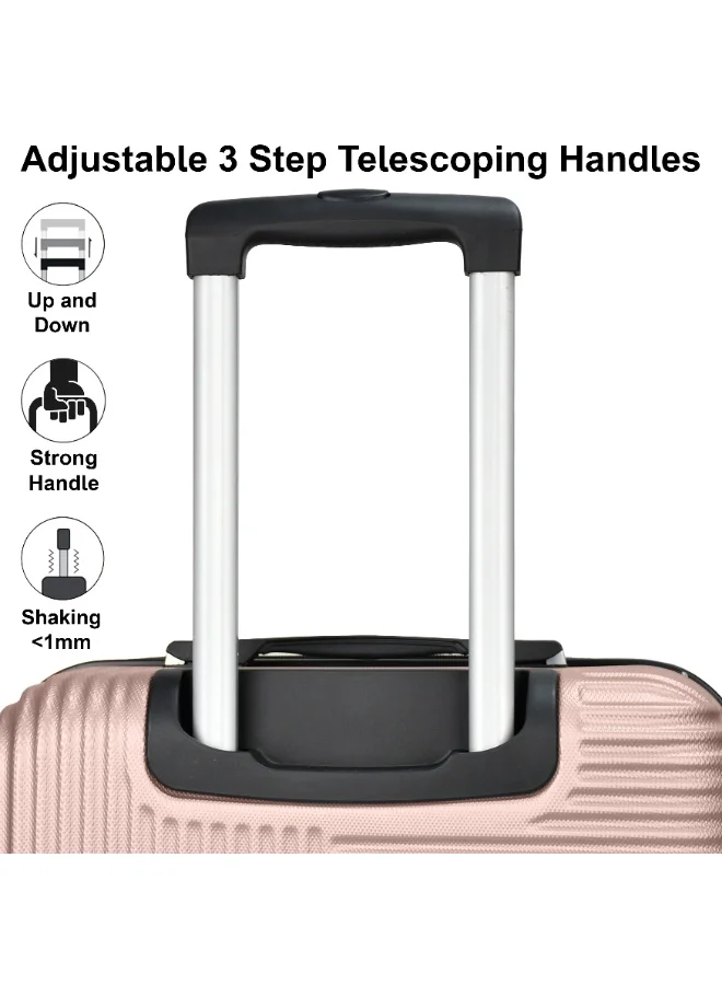 Senator ROSE GOLD Hard Case Travel Bag Luggage Trolley for Unisex ABS Lightweight Suitcase with 4 Spinner Wheels KH110 Rose Gold  | Best Price UAE