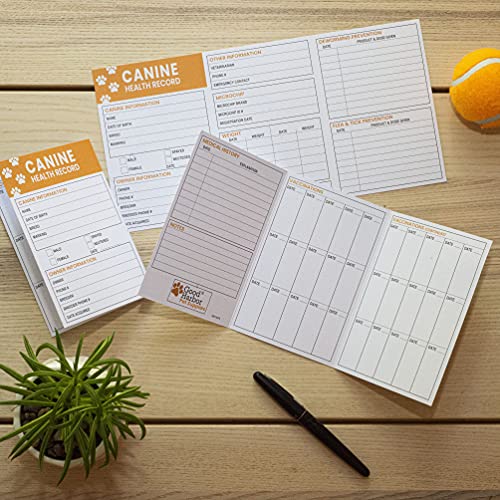 Good|Harbor® Pet Supplies | (50 Pack) Premium Canine Health Record 6x4 Inch Booklets | Dog Vaccines Large Records - Puppy Shot Vaccination Brochure - Image 2