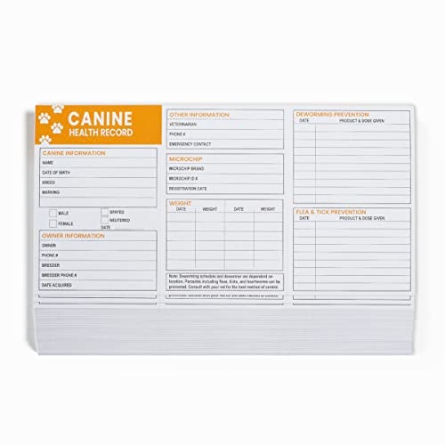 Good|Harbor® Pet Supplies | (50 Pack) Premium Canine Health Record 6x4 Inch Booklets | Dog Vaccines Large Records - Puppy Shot Vaccination Brochure - Image 4