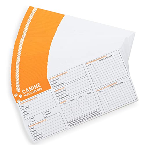 Good|Harbor® Pet Supplies | (50 Pack) Premium Canine Health Record 6x4 Inch Booklets | Dog Vaccines Large Records - Puppy Shot Vaccination Brochure - Image 1