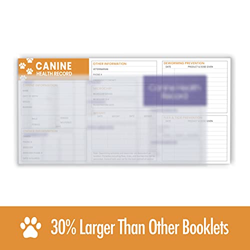 Good|Harbor® Pet Supplies | (50 Pack) Premium Canine Health Record 6x4 Inch Booklets | Dog Vaccines Large Records - Puppy Shot Vaccination Brochure - Image 3