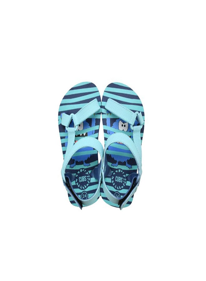 CUBS Striped Print Everyday Wear Adjustable Back Strap Eva Sling Sandals For Boys Lightweight Easy To Wash And Anti-Slip Soles - Image 2