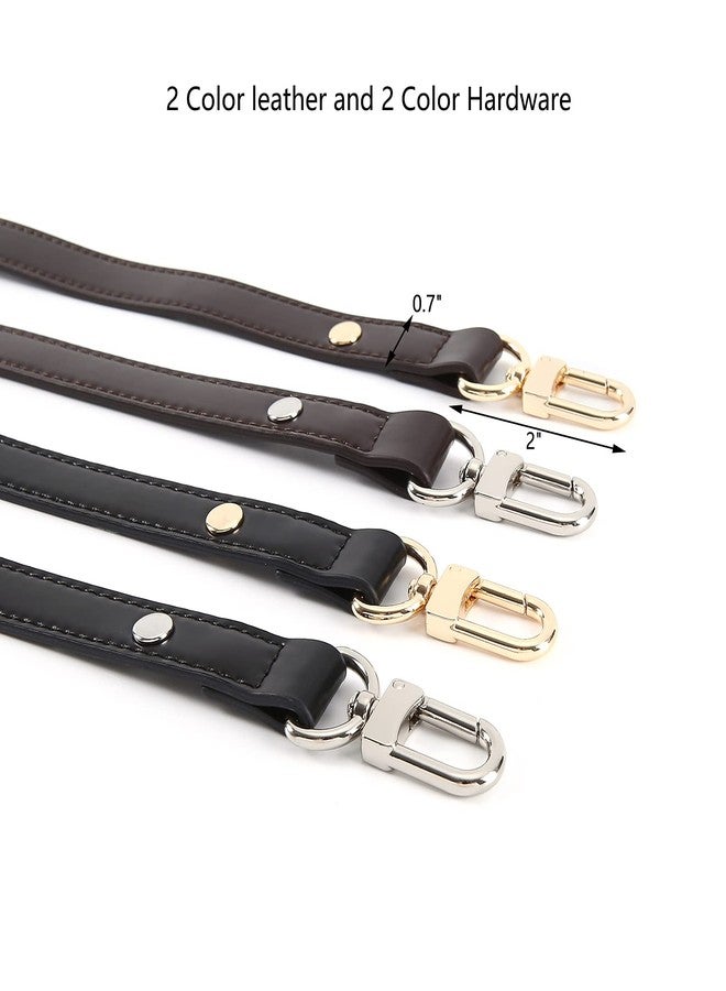 Xiazw Adjustable PU Leather Purse Handle Shoulder Crossbody Strap for Handbag Bucket Bag (Coffee - Gold) - Image 5