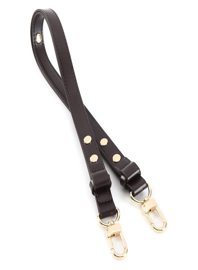 Xiazw Adjustable PU Leather Purse Handle Shoulder Crossbody Strap for Handbag Bucket Bag (Coffee - Gold) - Image 1
