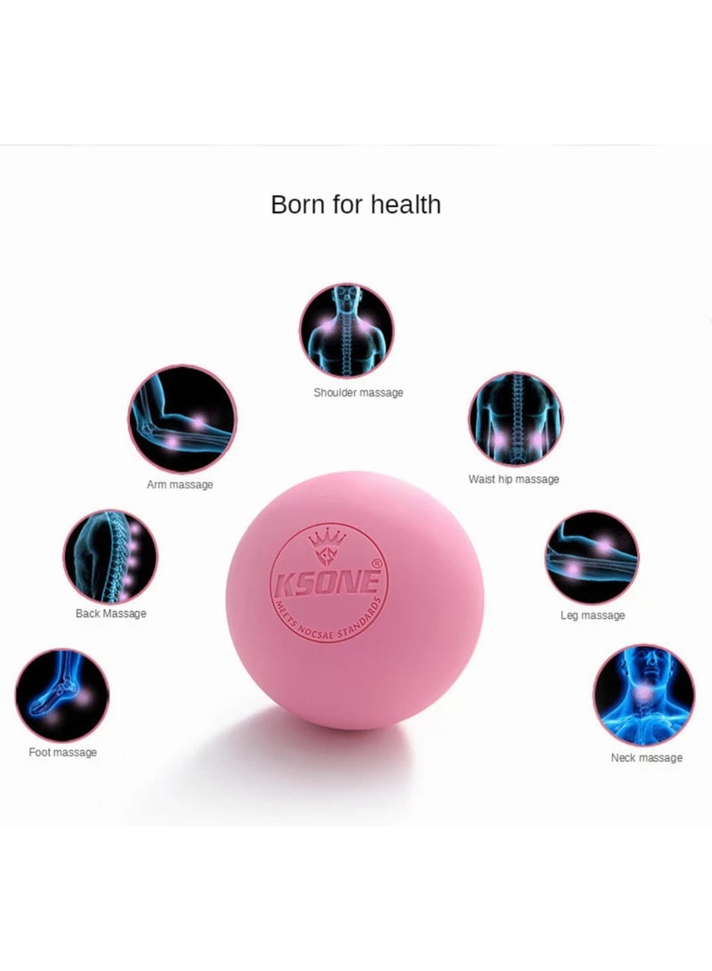 6.3CM Fascia Massage Ball For Myofascial Release Arm Neck Foot Massage Balls Yoga Fitness Massage - Pink - Image 2