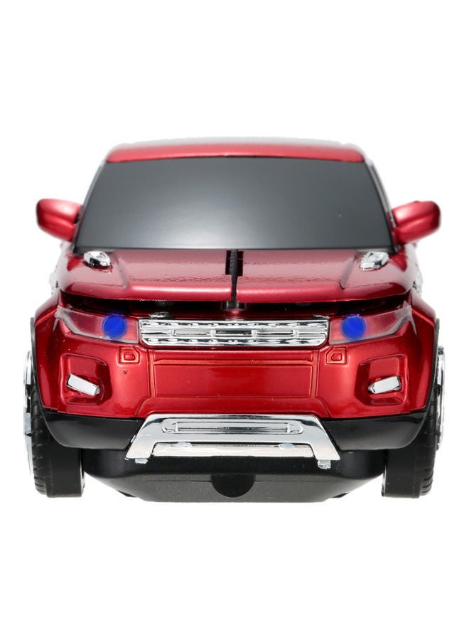 NIBEMINENT 2.4GHz Wireless Car Shaped Optical USB Mouse Red - Image 1