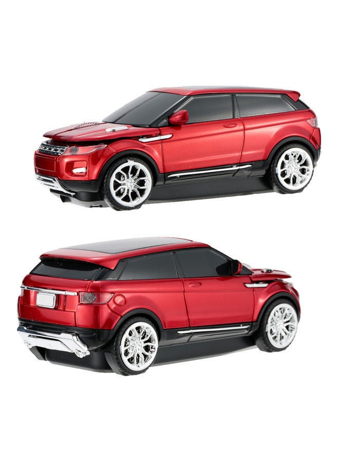 NIBEMINENT 2.4GHz Wireless Car Shaped Optical USB Mouse Red - Image 2