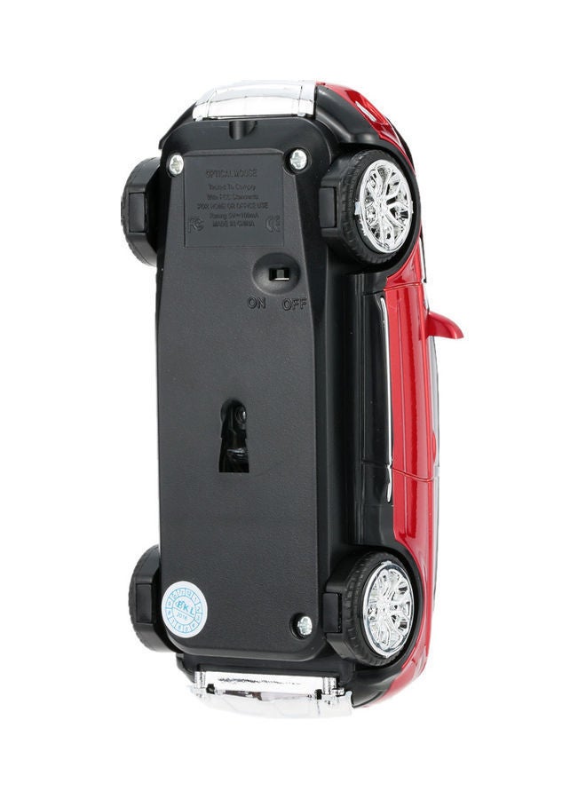 NIBEMINENT 2.4GHz Wireless Car Shaped Optical USB Mouse Red - Image 5