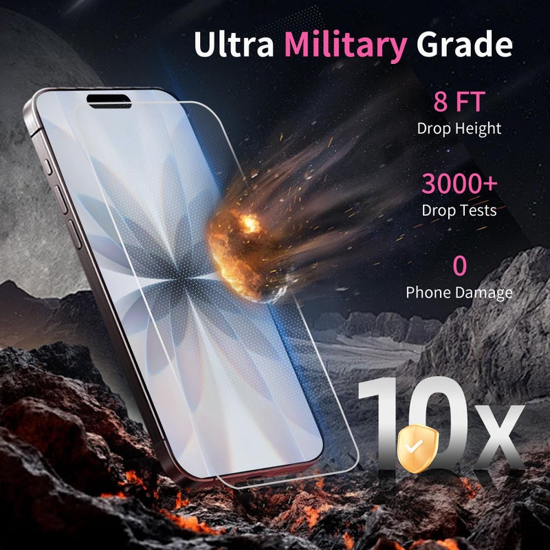 Juvraixo for iPhone 17 Pro Max Privacy Screen Protector 6.9 inch Gradient Colorful 17 ProMax Tempered Glass 28Â° Anti-Spy Private Anti Blue Light Full Coverage HD Easy Install Frame 2 Pack - Image 5