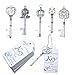 Makhry 50pcs Wedding Favors Key Bottle Opener Vintage Skeleton Key Bottle Opener with Escort Tags and Key Chains Gifts for Guests Rustic Wedding Party Reception Souvenir Decorations Silver - Image 4