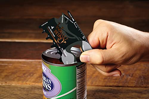 Wallet Ninja Multitool Card – 18 in 1 Credit Card Size Multi-Tool for Quick Repairs, EDC Survival Gear, Bottle Opener, Camping – Cool Gadget and Stocking Stuffer – Black (3) - Image 4