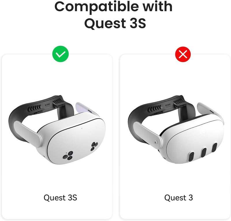 كيوي ديزاين وسادات الواجهة الوجهية V4 من تصميم KIWI متوافقة مع Oculus/Meta Quest 3S، غير متوافقة مع Meta Quest 3 - Image 2