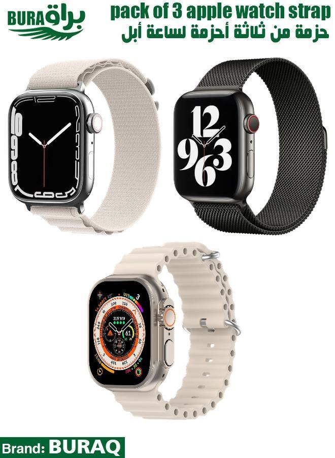 Apple Watch Band Strap For Apple Watch Ultra 2/Ultra 49mm, Series 10 46mm, 9/8/7 45mm, SE2/SE/6/5/4 44mm, 3/2/1 42mm