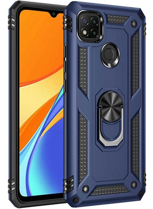 FUJİMAX FUJIMAX Xiaomi Redmi 9c Case Ring Phone Case with Armor Feature Special for Horizontal and Vertical Use  - Image 1