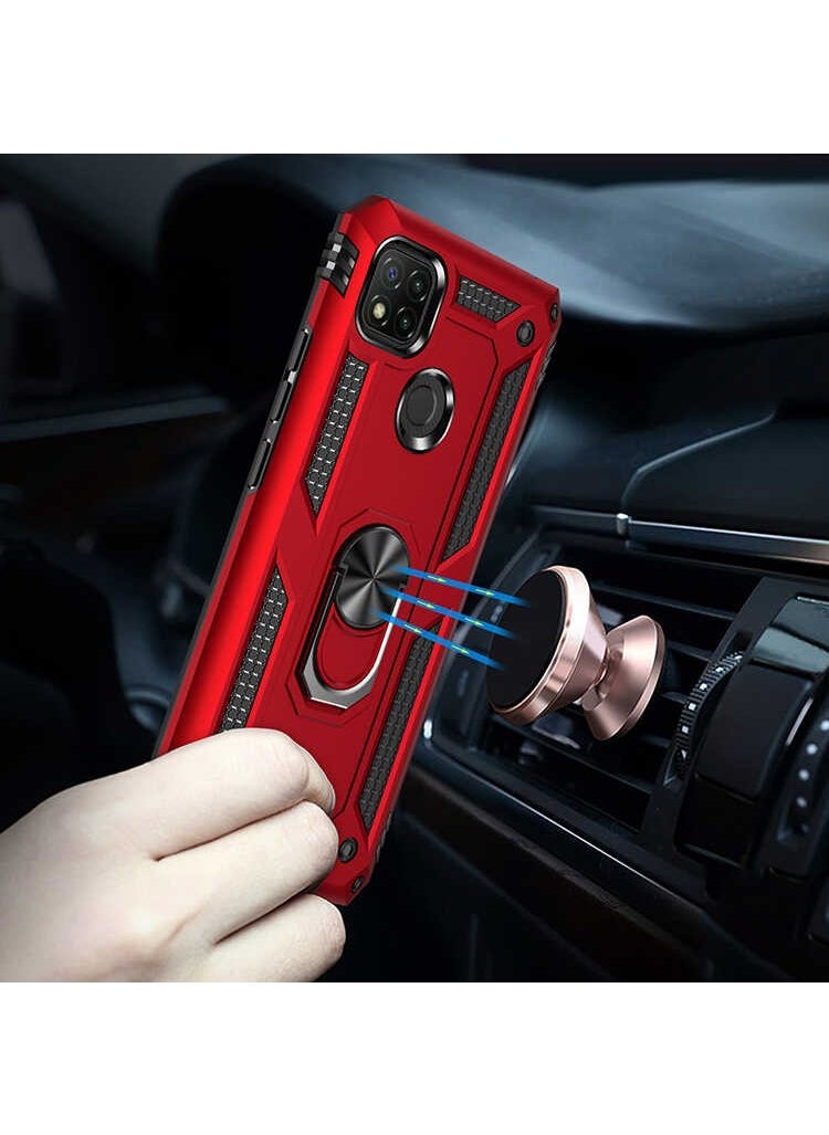 FUJİMAX FUJIMAX Xiaomi Redmi 9c Case Ring Phone Case with Armor Feature Special for Horizontal and Vertical Use  - Image 2