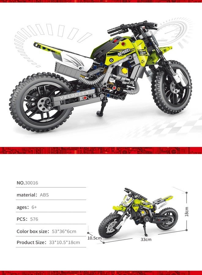 ICW Creative High Tech MOC-Oversized Off-Road Mountain Motorcycle Bike Mechanical Building Blocks Bricks DIY for Kids (566 pc) (Mountain 30016 (576 pc)) - Image 4