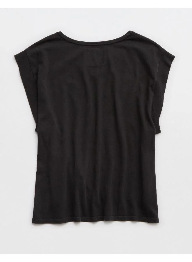 Aerie Aerie Summer Breeze Notch Neck T-Shirt
