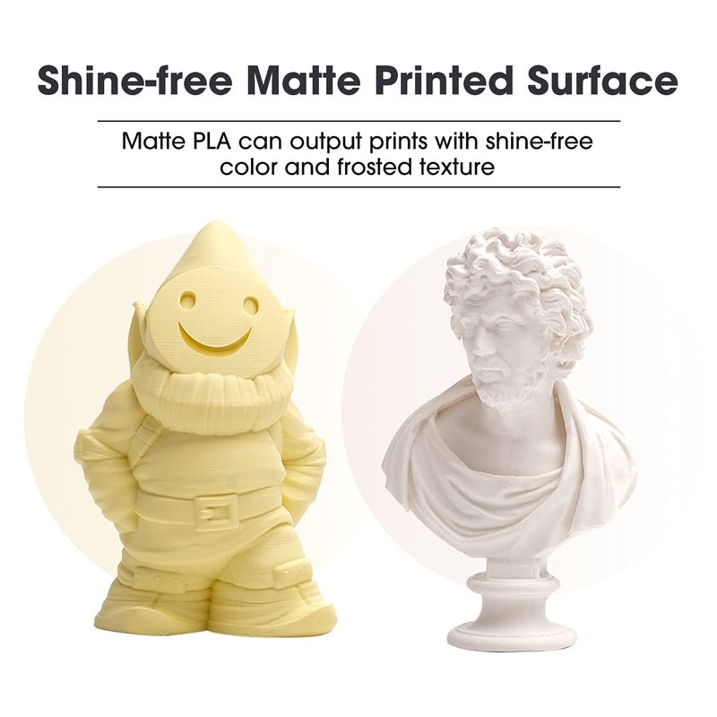 eSUN Matte PLA Filament 1.75mm, Matte 3D Printer PLA Filament, 1KG Spool 3D Printing Filament for 3D Printers, Paper Reel, Milk White - Image 5