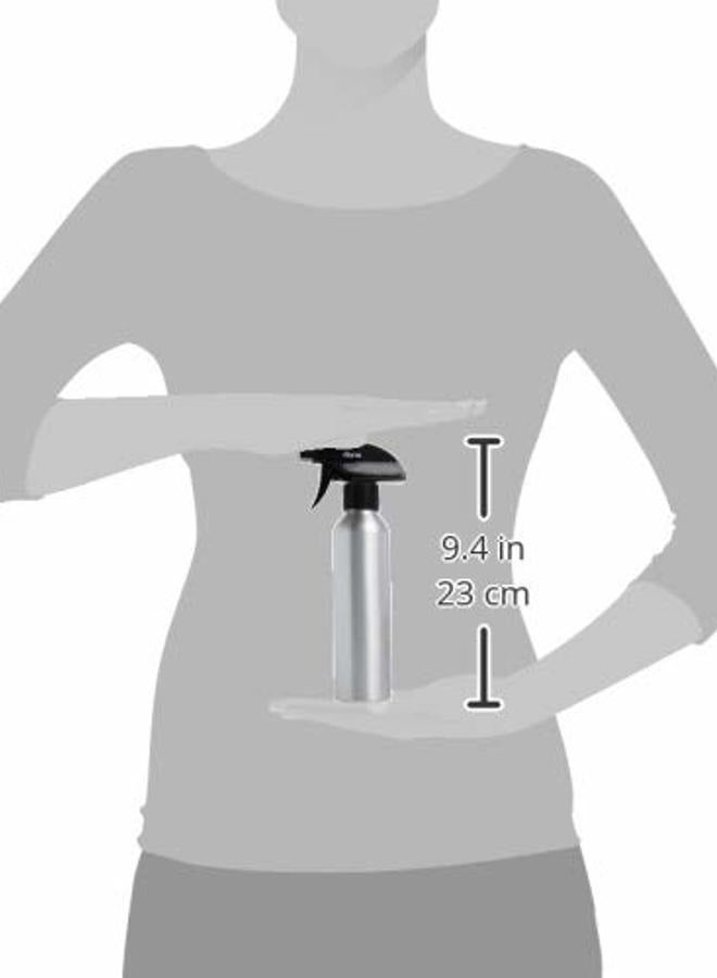 Diane Aluminum Spray Bottle Applicator with Nozzle for Hair Styling and Coloring – Small - 9.4” x 1.5”, 8oz Capacity – Silver - Image 3