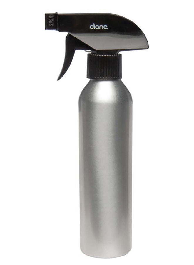 Diane Aluminum Spray Bottle Applicator with Nozzle for Hair Styling and Coloring – Small - 9.4” x 1.5”, 8oz Capacity – Silver - Image 1