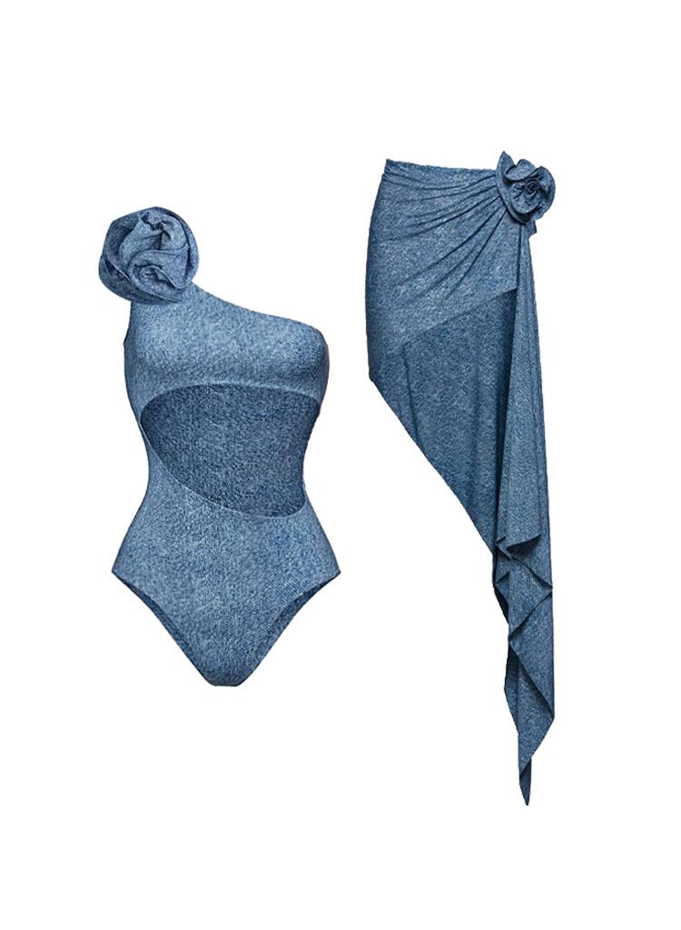 2-Piece Women Swimsuit With Skirt Holiday Beach Dress Tight And Slimming Bikini Swimsuit Fashionable Surfing Wear Summer - Image 1