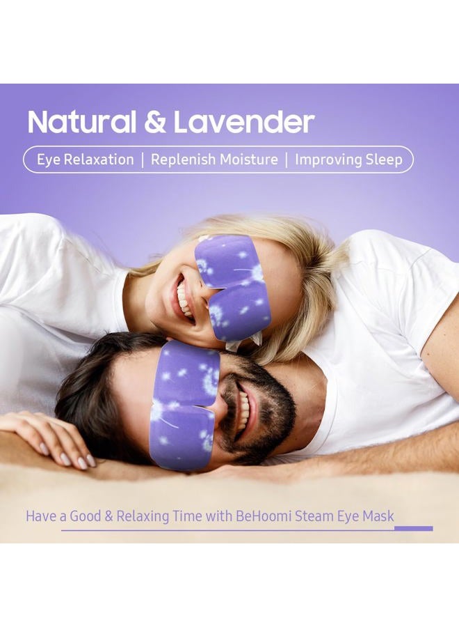 BeHoomi Steam Eye Mask, 10 Packs Heated Eye Mask, Self Heating Disposable SPA Warm Compress for Eyes Sleep Mask, Travel Essentials & Relaxation Gifts, Stocking Stuffers (Lavender Scent) - Image 2