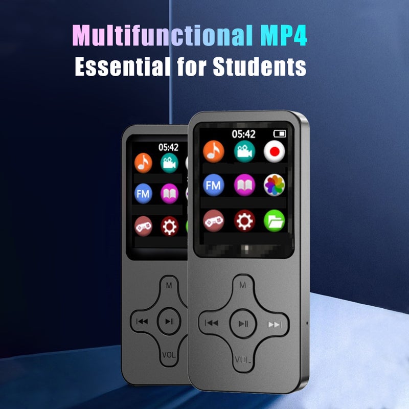 Mp3 Mp4 Player with BT4.0 Digital Screen with Speaker Portable HiFi Sound Student Player Walkman Player Digital Music Player with FM Radio Recorder E-book - Image 2